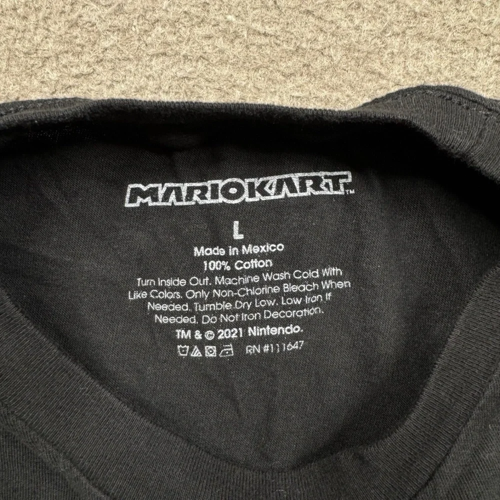 Mario Kart Graphic T Shirt Men's Size L Black Short Sleeve Crew Neck Nintendo - Picture 2 of 7